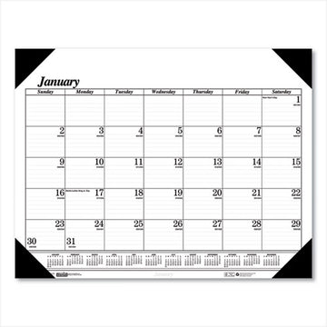 House of Doolittle™ Recycled One-color Refillable Monthly Desk Pad Calendar, 22 X 17, White Sheets, Black Binding-corners,12-month(jan-dec): 2022 freeshipping - TVN Wholesale
